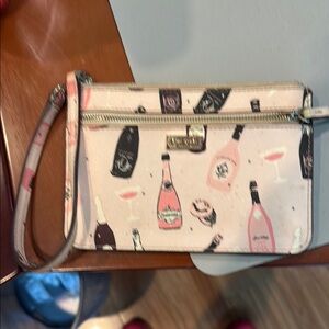 Kate Spade Pink Wristlet with Fun Print used